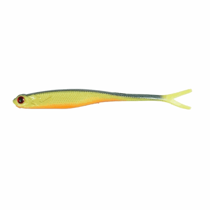 Fladen Twin tail shad 8 gr / 12,5 cm - Green yellow orange