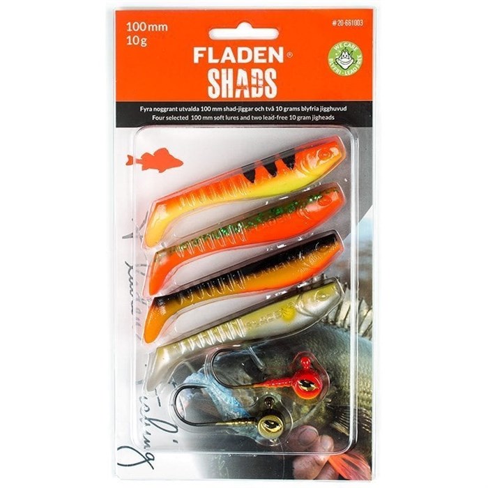 Fladen Shads packet 10 cm/10 g - Orange