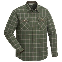 Pinewood Exclusive Shirt  - Mossegreen/D.Brown - Str XXL