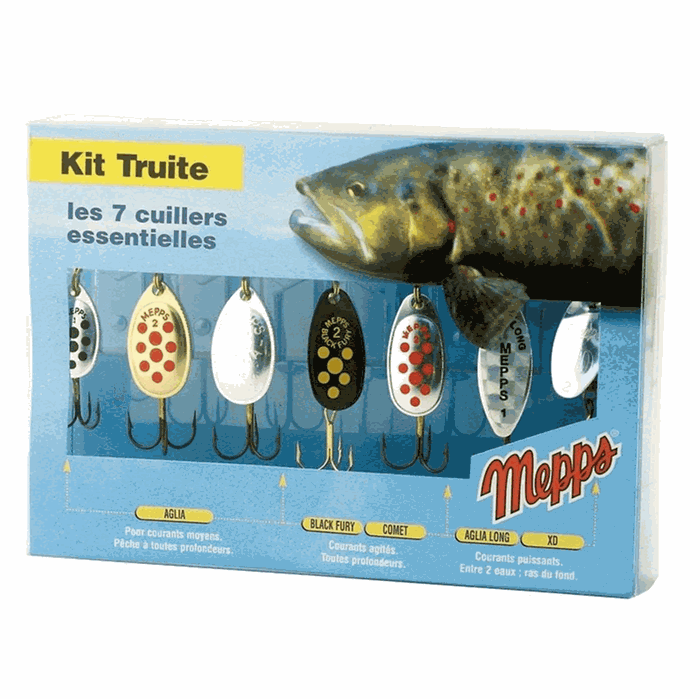 MEPPS SPINNER SET TROUT KIT - 7 stk spinner