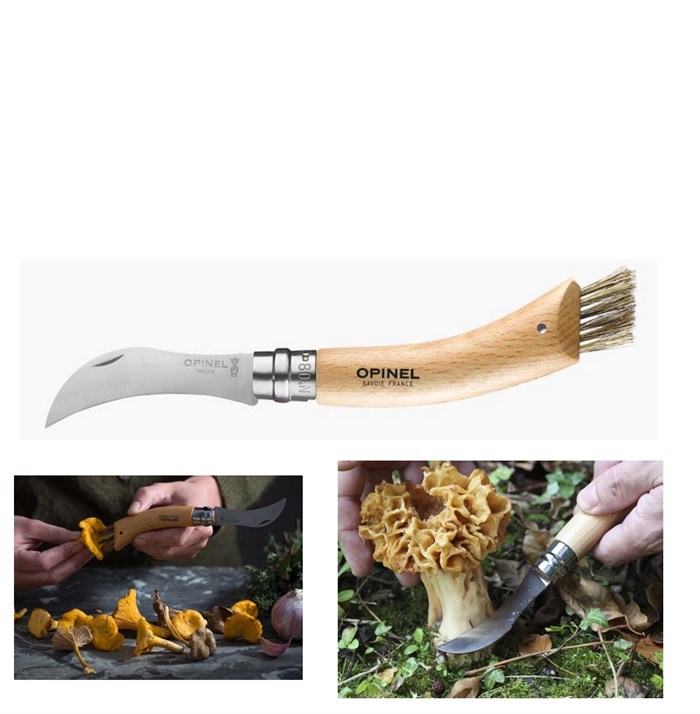 Opinal N08 Mushroom knife and brush