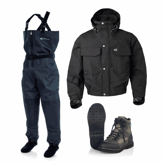 A.Jensen Zip åndbarewaders og GEOFF ANDERSON WS vadejakke