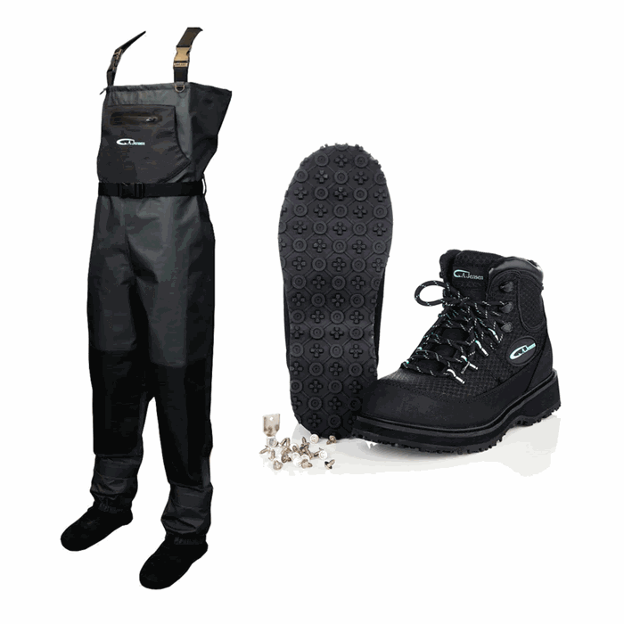 A.Jensen Atlas Stocking Foot Waders + A.Jensen Impala vadestøvler m. spikes
