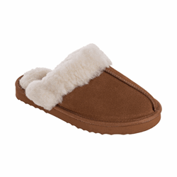MOLS Tamara Warm Leather slipper Lady - Camel
