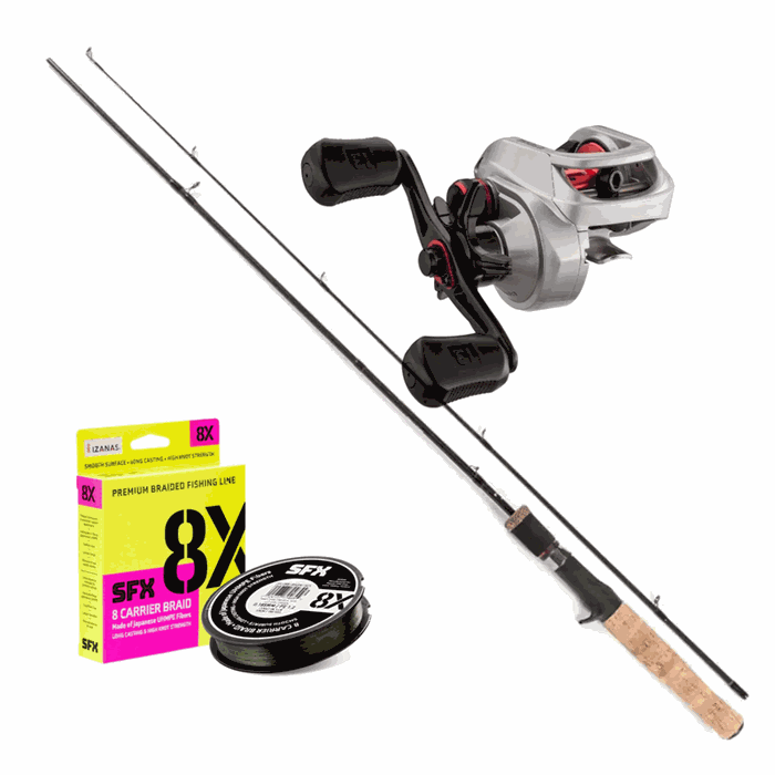 13 Fishing Origin F1 Baitcast LH + Fladen Vantage Trigger 8 fod 15-45 gr + Line