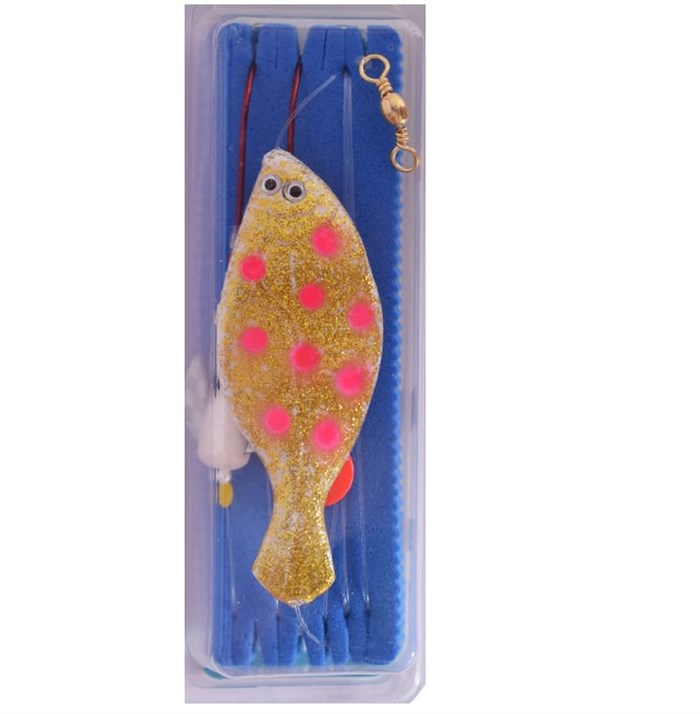 Sabiki Jay Flounder Inline 90 g - Glow/Pink Dots