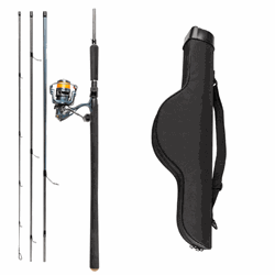 IFISH Helags Combo Travel spinnesæt 8 fod 5/25 gr med påspolet fletline