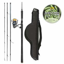 IFISH rejse fiskesæt 8 fod 5/25 gr med påspolet fletline