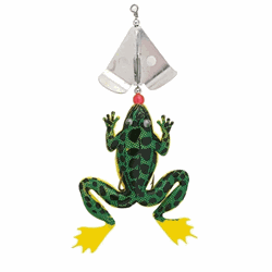 Fladen Frog med roterende ske - 11 cm / 8 gr - limegreen/black