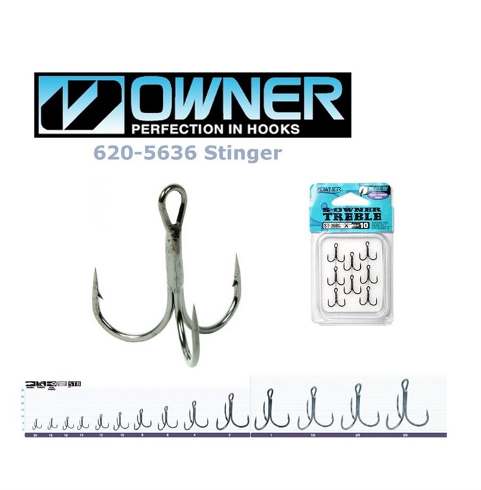 OWNER ST-36 Stinger trekrog 8 stk - Str 12