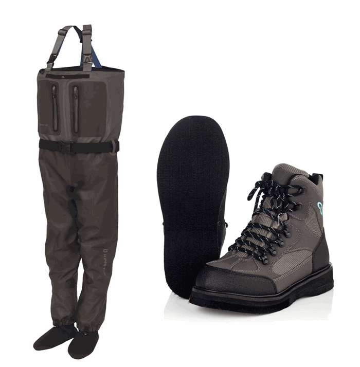 Kinetic X5 Waders + A.Jensen Callisto wading shoes with FILT